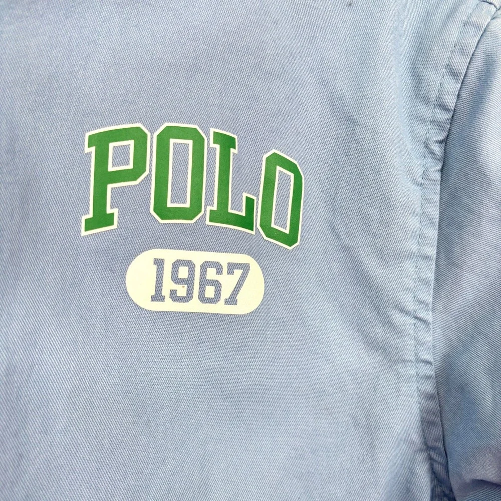 Polo Ralph Lauren Reversible Varsity Jacket Blue Green Bomber‎ Kids M 10-12
